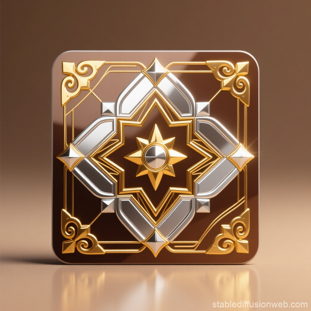 Elegant Gold and Silver Ornate Card Back Design