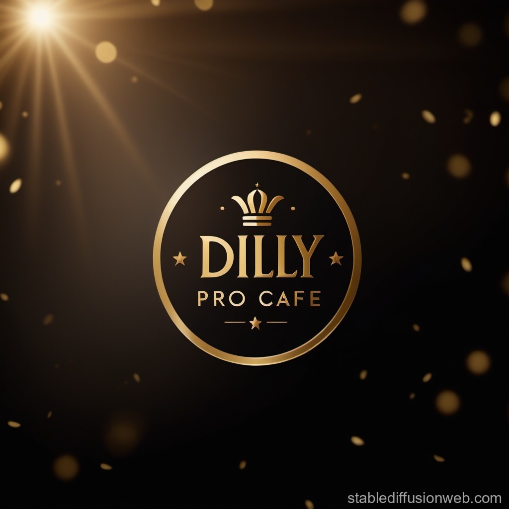 Elegant Gold Logo for Dilly Pro Cafe