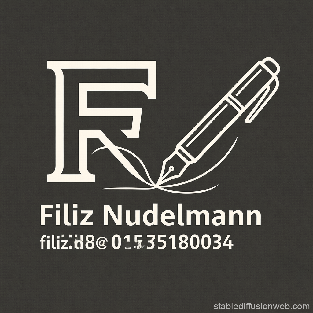 Elegant Logo Design Featuring Pen and Initials