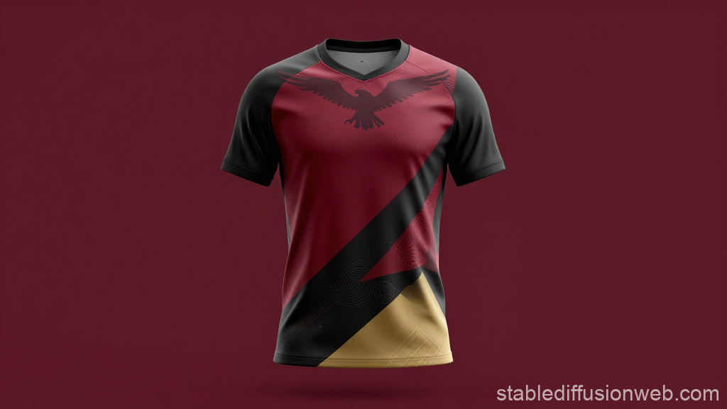 Elegant Minimalist Soccer Jersey with Eagle Design