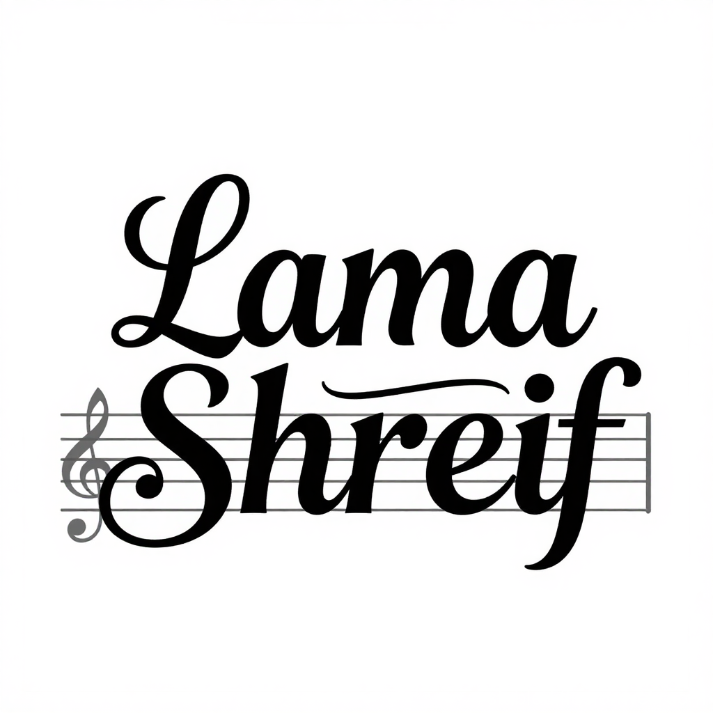 Elegant Musical Logo for Lama Shreif