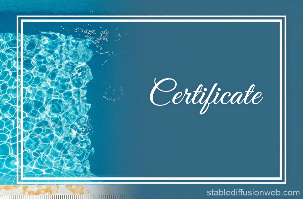 Elegant Pool-Themed Certificate Design