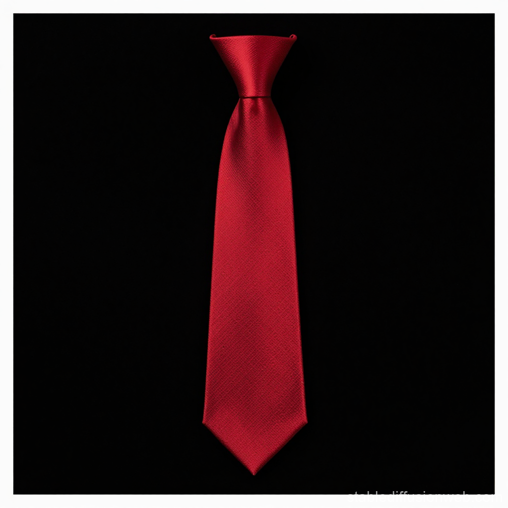 Elegant Red Tie on Black Background