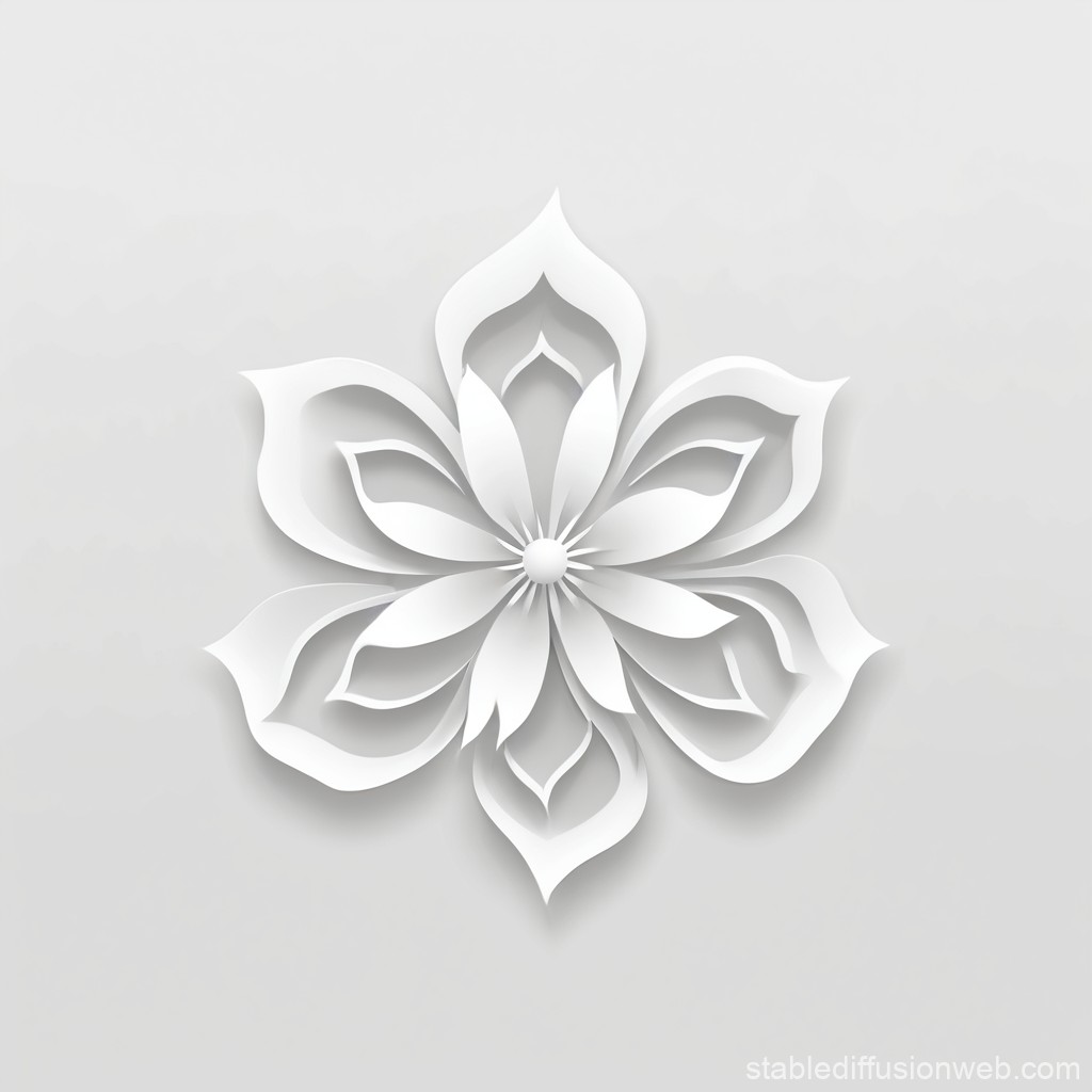 Elegant White Paper Cut Floral Design