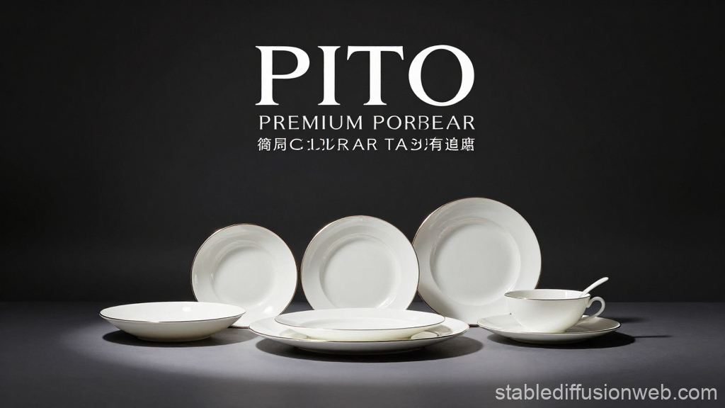 Elegant White Porcelain Dinnerware Set by PITO
