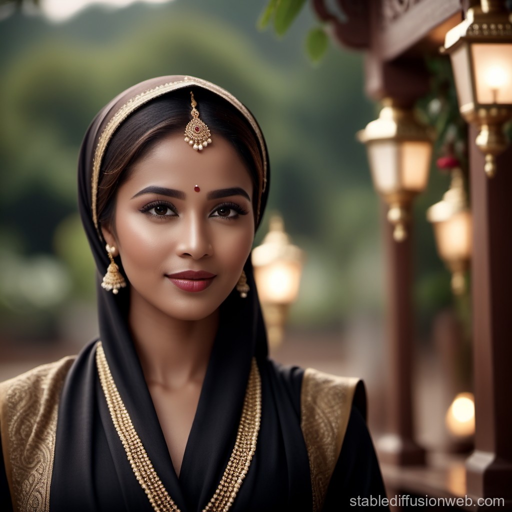 Elegant Woman in Traditional South Asian Attire