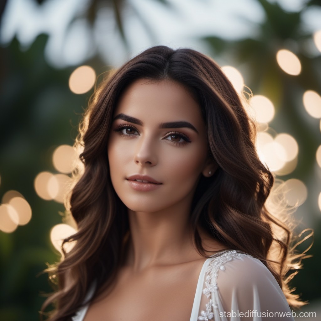 Elegant Woman with Soft Bokeh Background