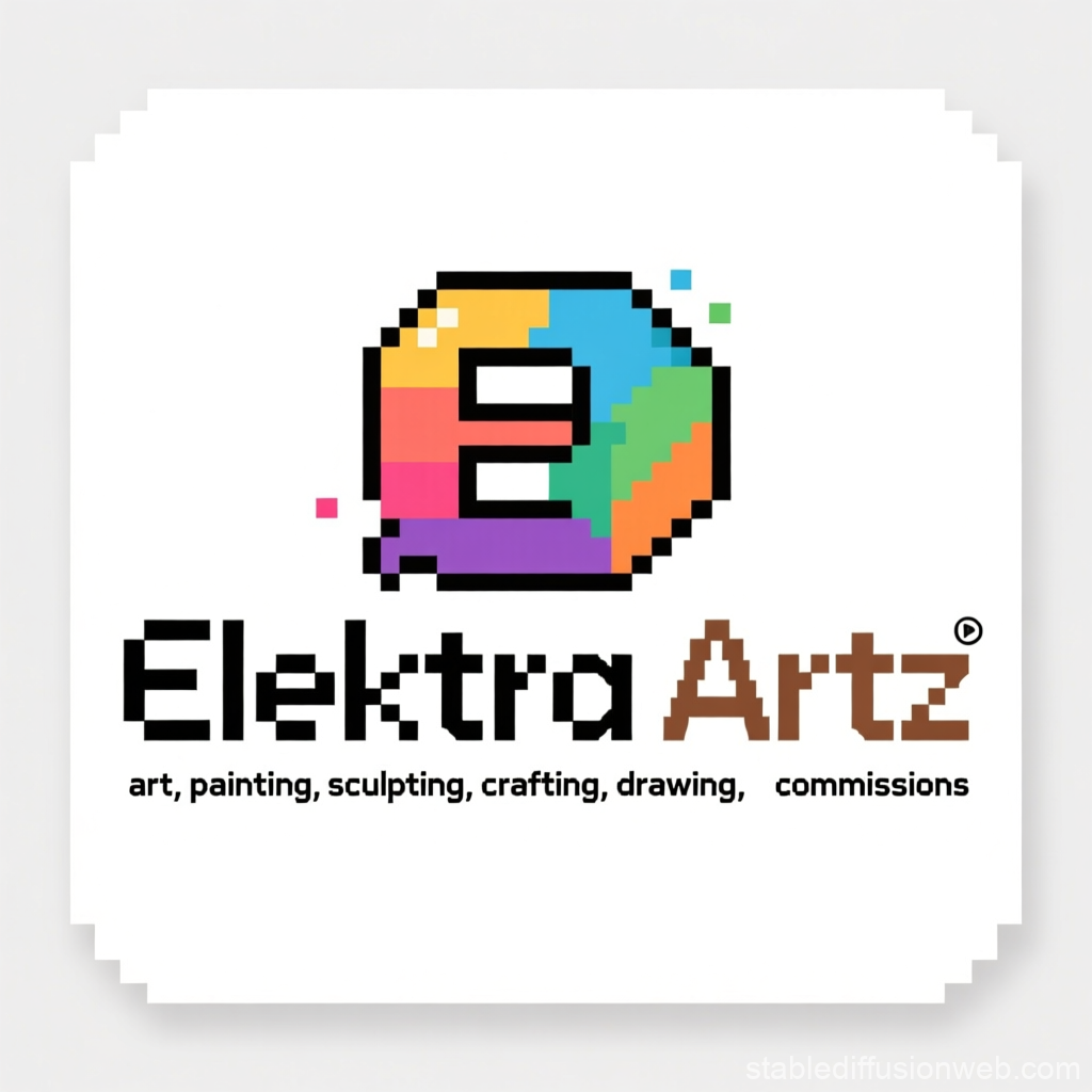 Elektra Artz Pixel Logo Design