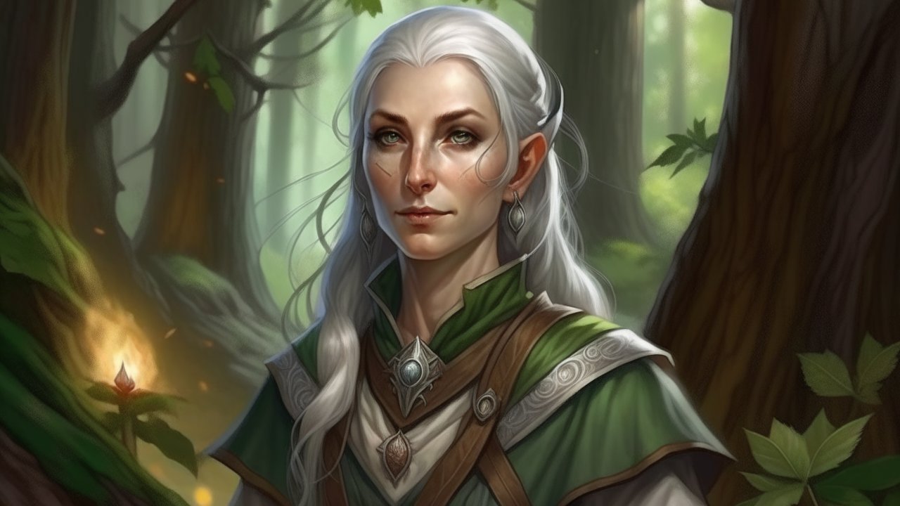 Elven Ranger in Enchanted Forest