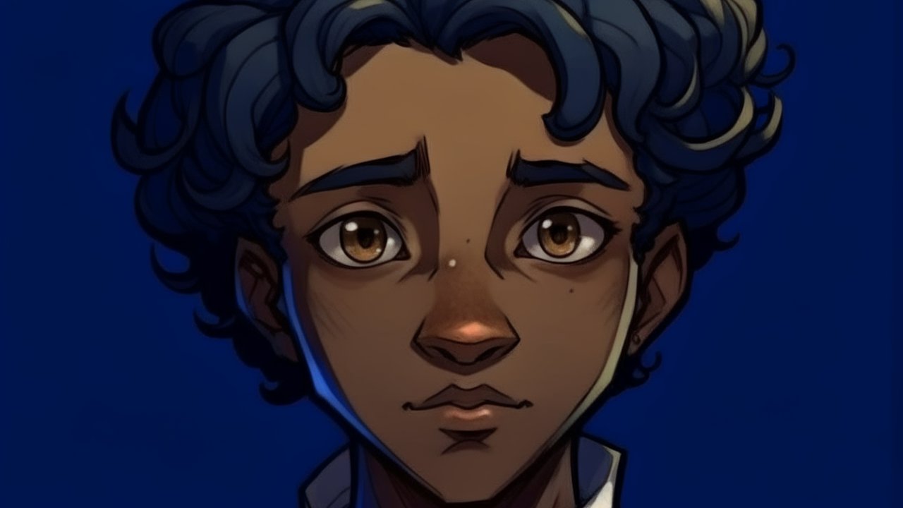 Emotional Close-Up of a Young Anime Character