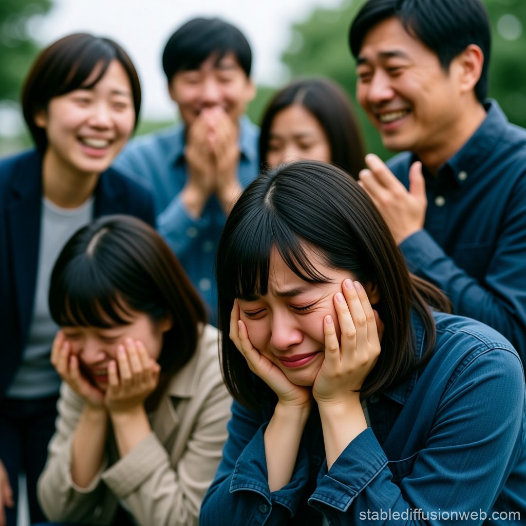Emotional Moment Among Friends in Outdoor Setting