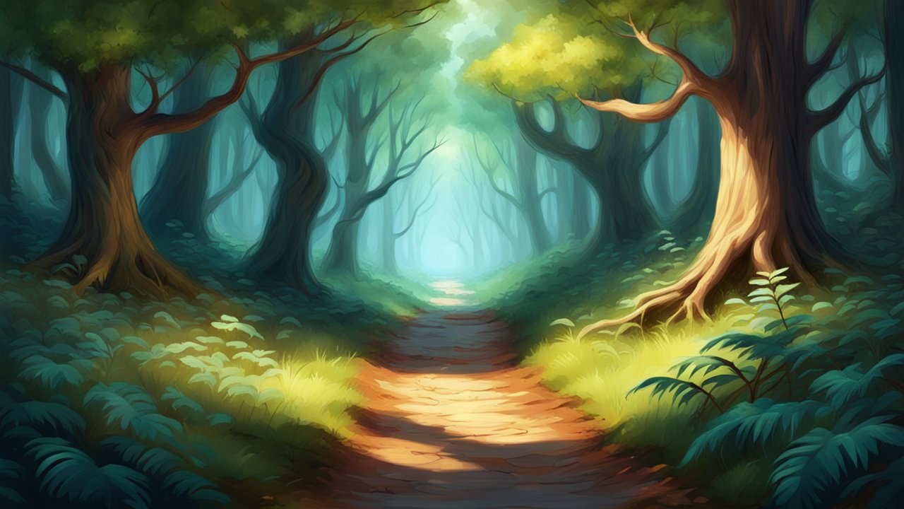 Enchanted Forest Pathway Illustration