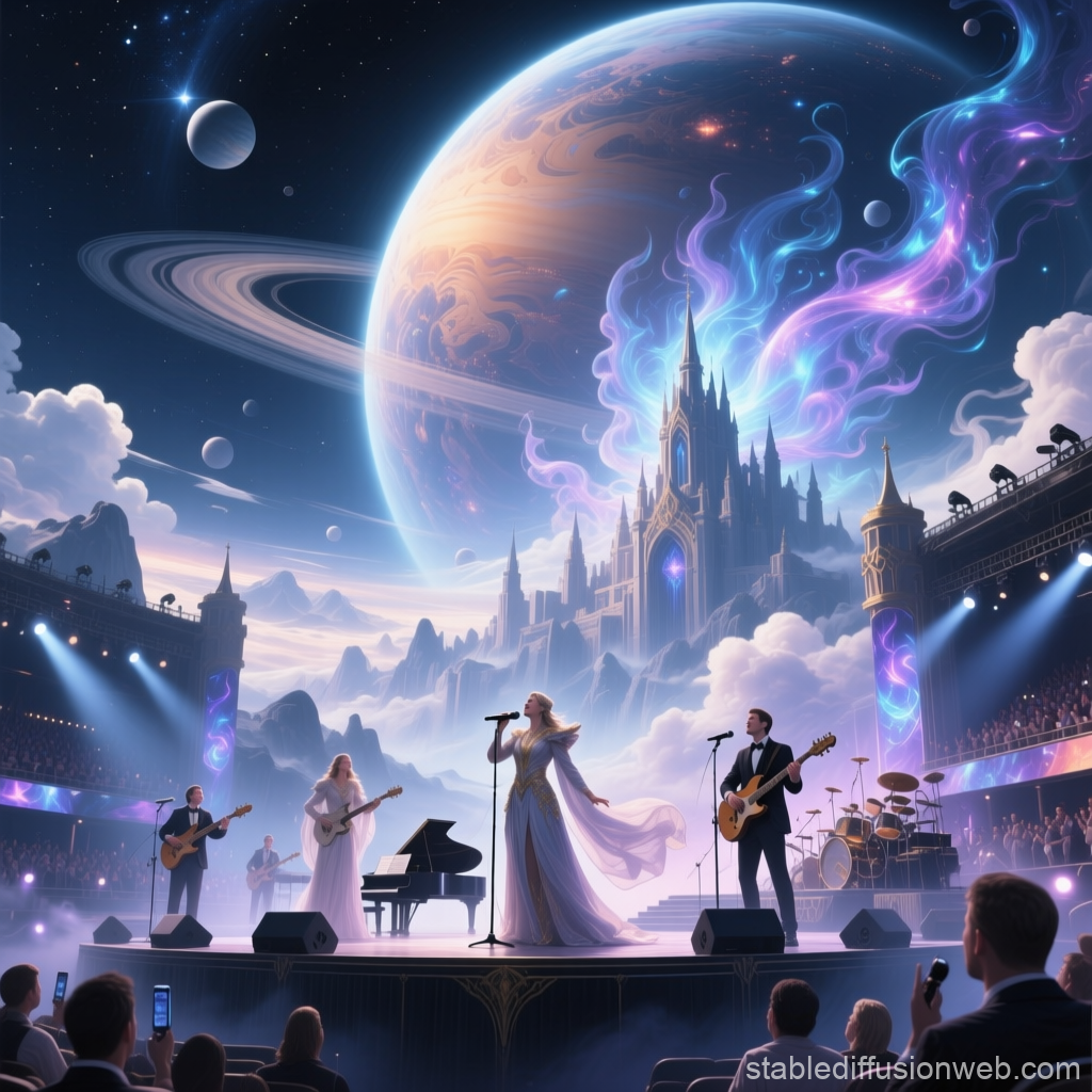 Epic Singing Contest on a Cosmic Fantasy Stage