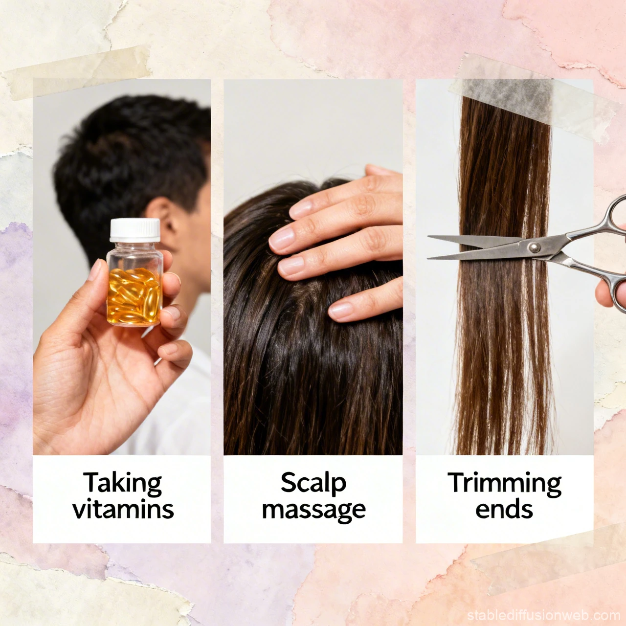 Essential Hair Care Routine Steps Collage
