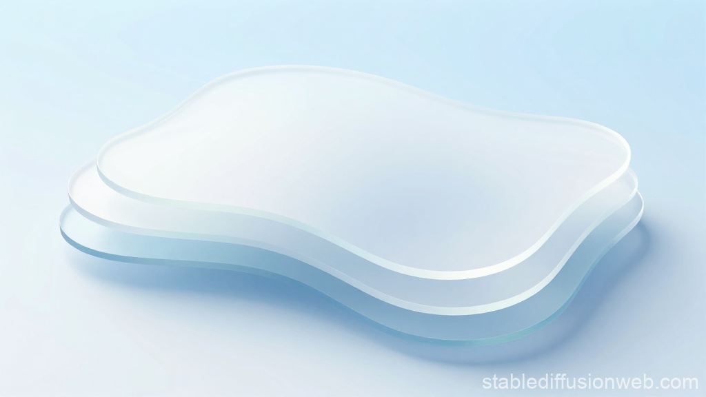 Ethereal Glassmorphism Layers in Soft Blue