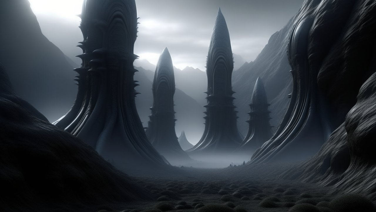 Ethereal Haunting Extraterrestrial Landscape