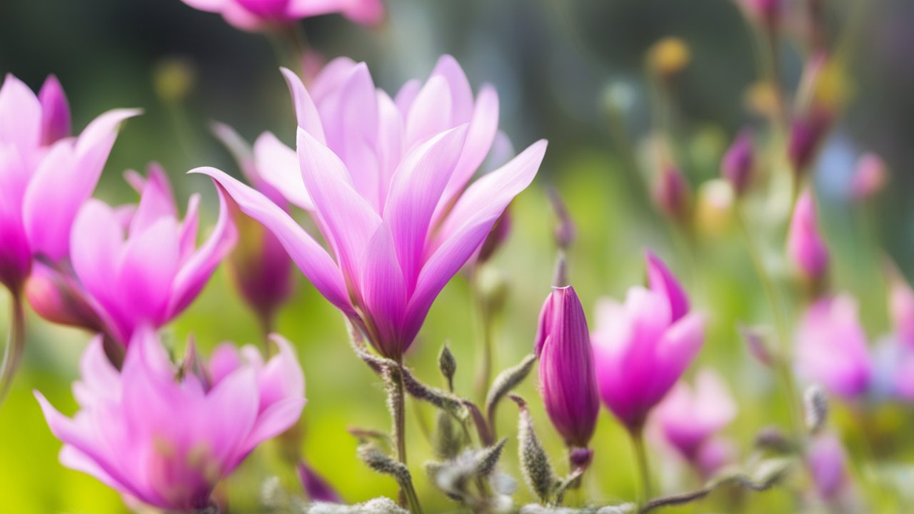Ethereal Pink Flowers in Soft Focus