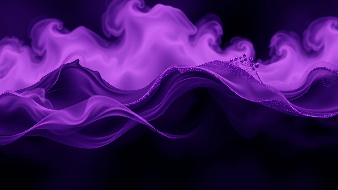 Ethereal Purple Smoke Waves