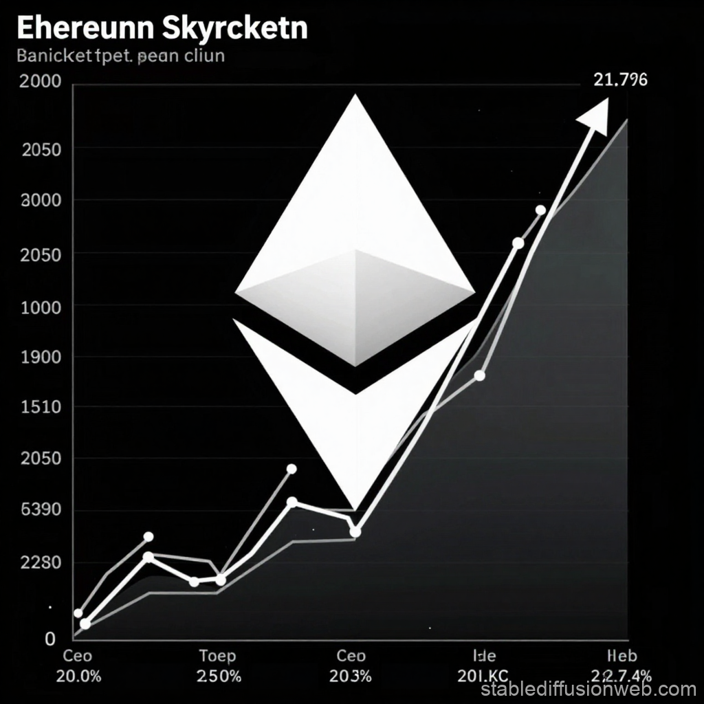 Ethereum Price Surge Chart with Logo
