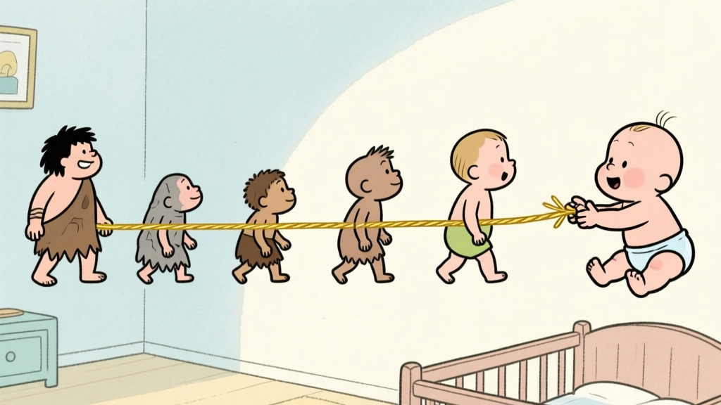 Evolution of Humans Connected by a Golden Thread