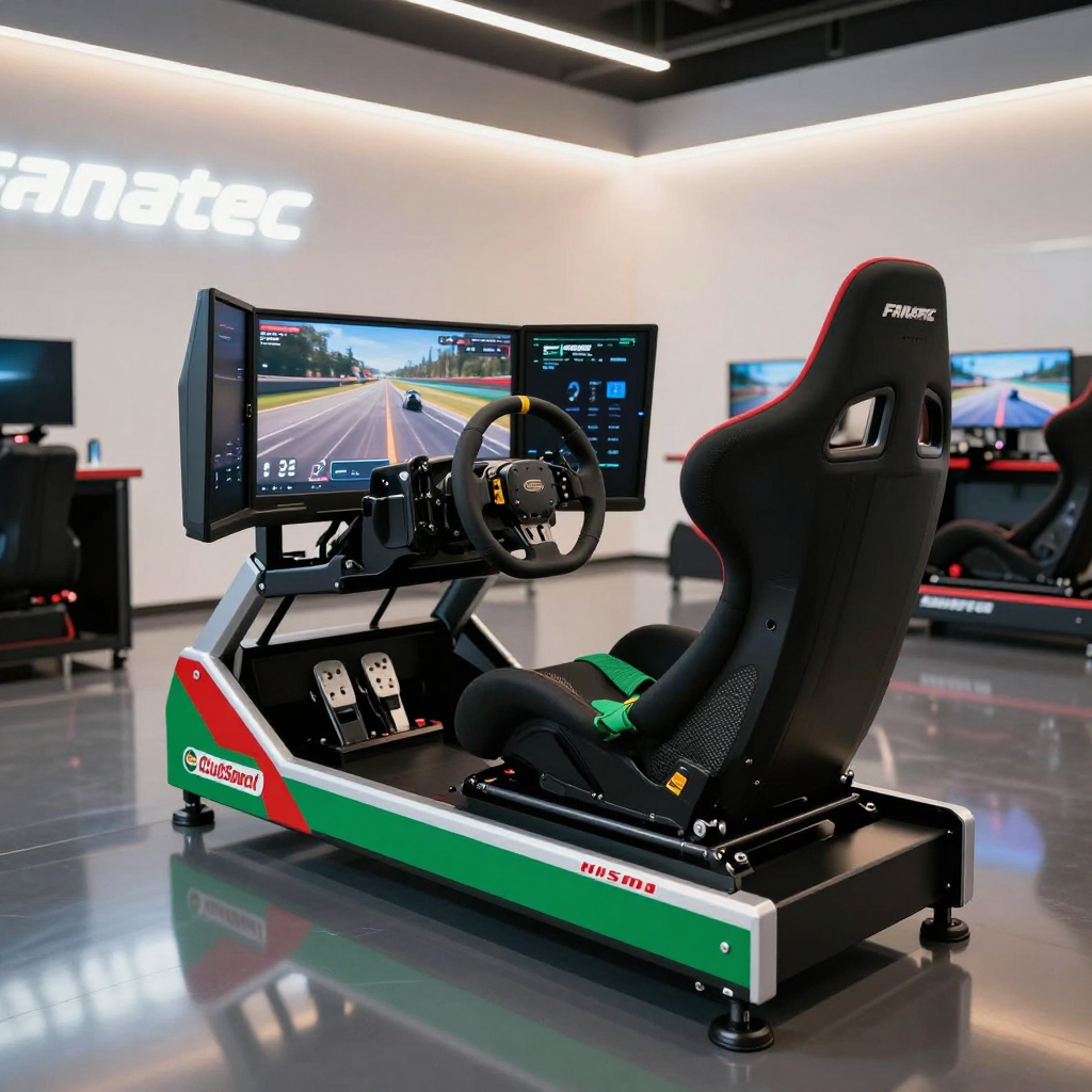 Fanatec GT Sim Racing Cockpit with Triple Monitors