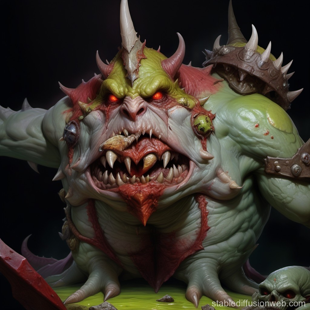 Ferocious Demon Beast with Glowing Red Eyes