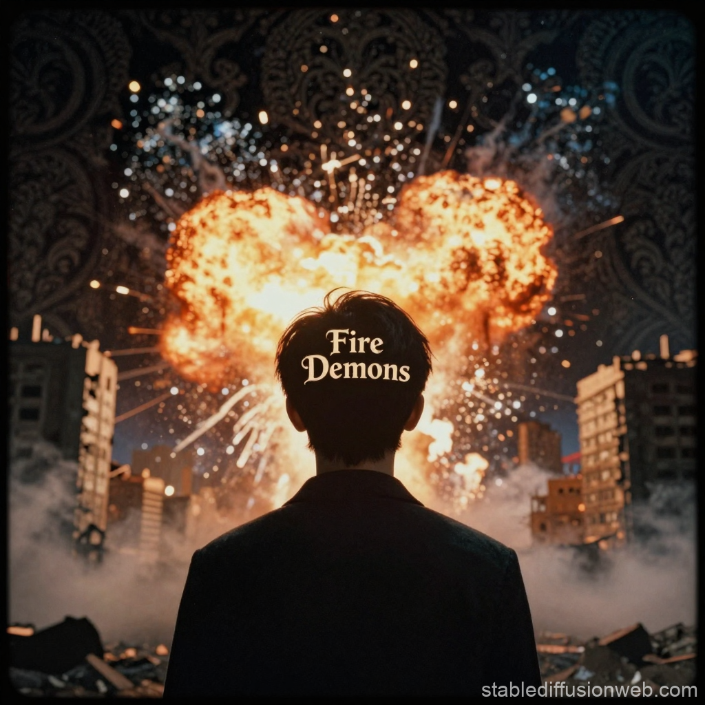 Fire Demons in Explosive Cityscape