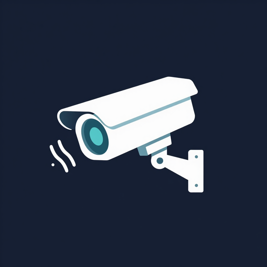 Flat Vector Illustration of CCTV Security Camera