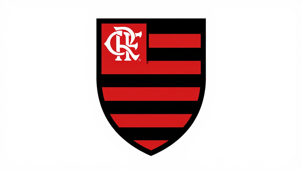 Flemish Shield with Red and Black Stripes and Monogram