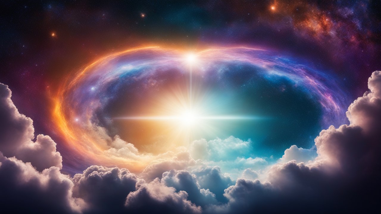 Fourth Dimension Enlightenment Portal in Cosmic Sky