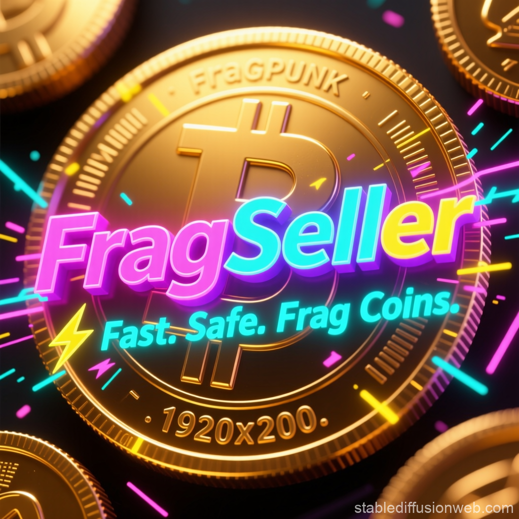 FragSeller Cyberpunk Neon Cryptocurrency Banner