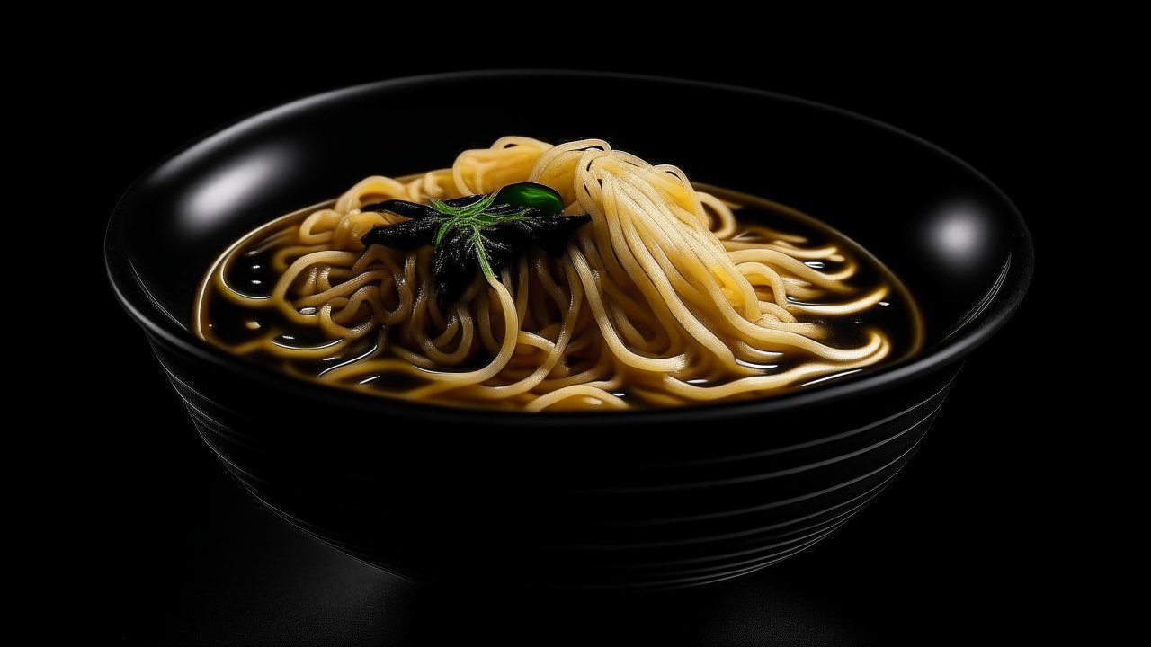 Fresh Chinese Noodles in Dark Broth