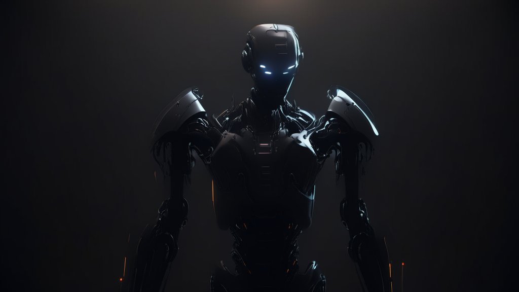 Futuristic Andro Humanoid Robot Concept Art