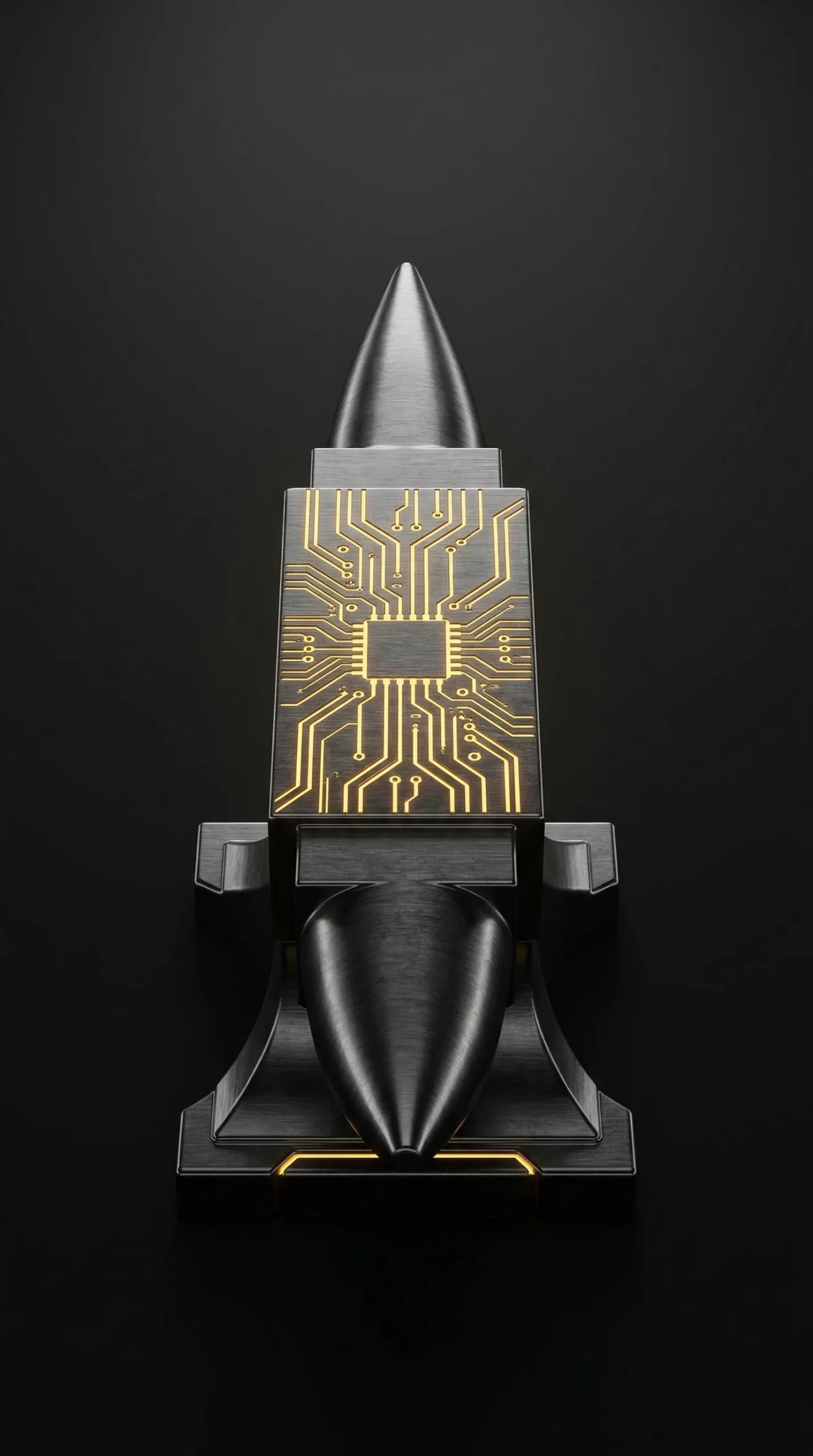 Futuristic Anvil with Integrated Circuit Design