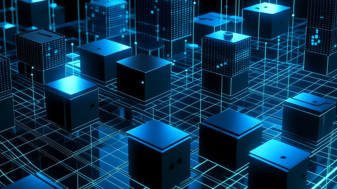 Futuristic Distributed Computing Network Visualization