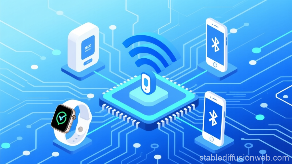 Futuristic IoT Network Connectivity Concept