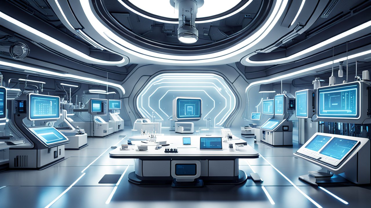 Futuristic Laboratory with Advanced Technology