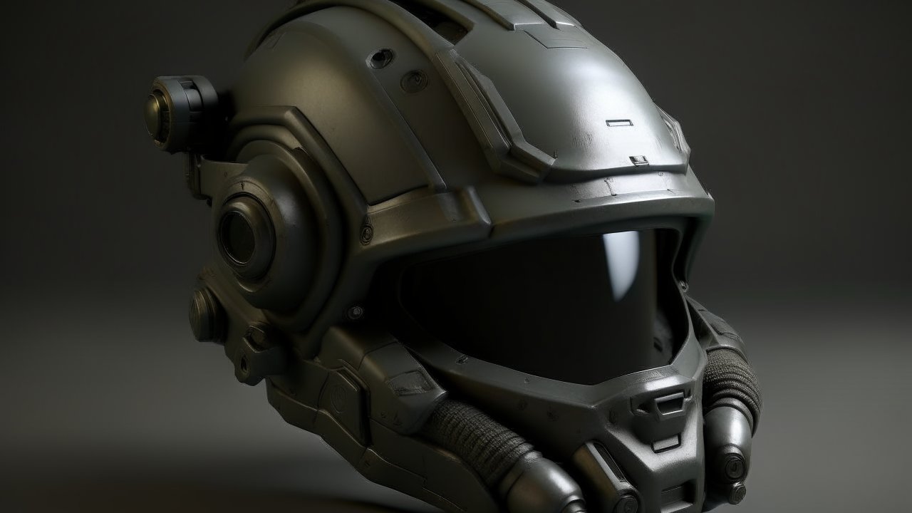 Futuristic Military Helmet with Advanced Design
