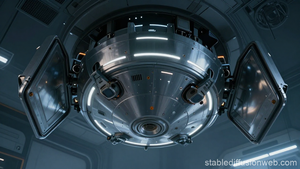 Futuristic Robot Launch Hatch Ceiling