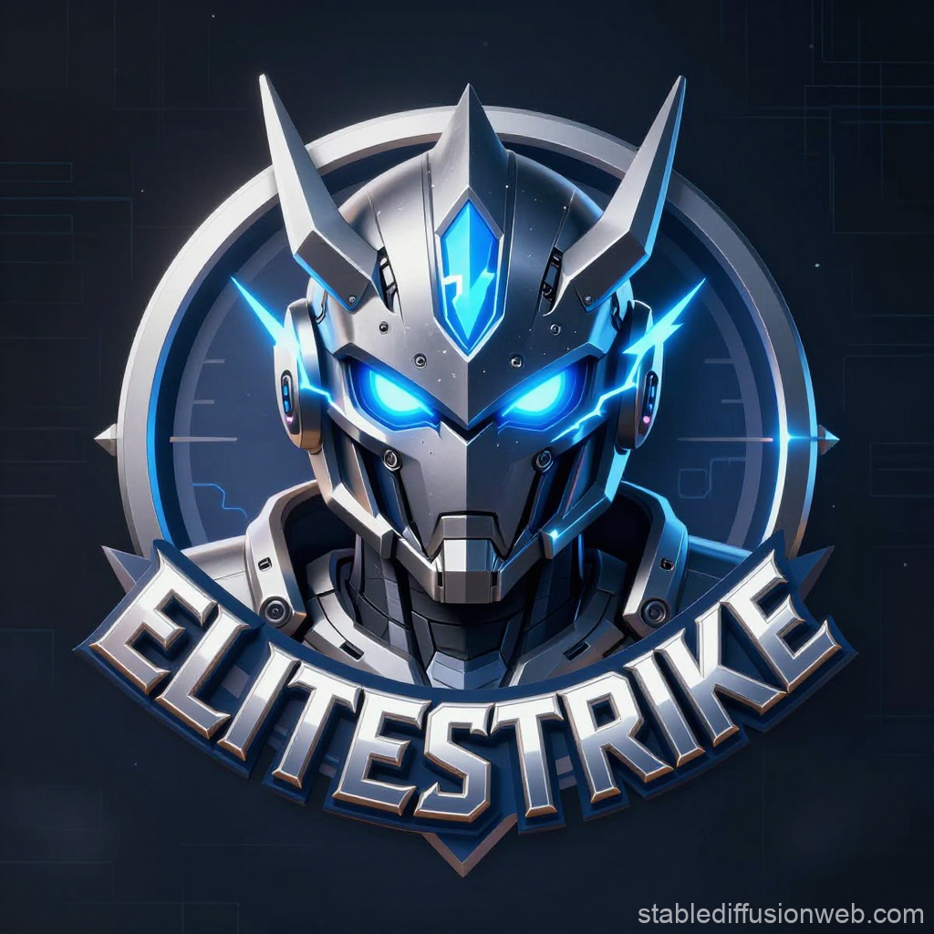 Futuristic Robot Mascot Logo for EliteStrike Esports