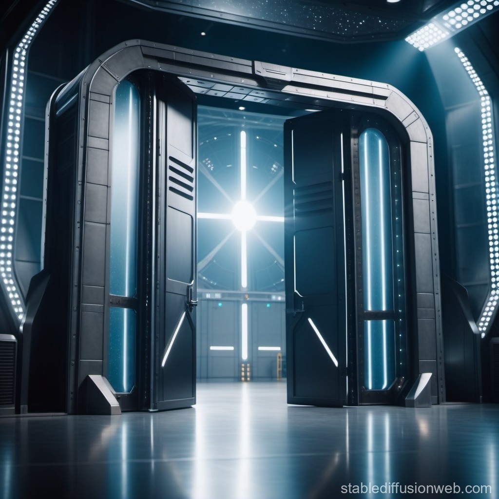 Futuristic Sci-Fi Space Station Entrance