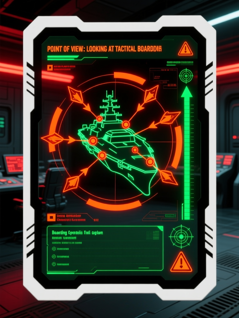 Futuristic Tactical Boarding Operation Interface
