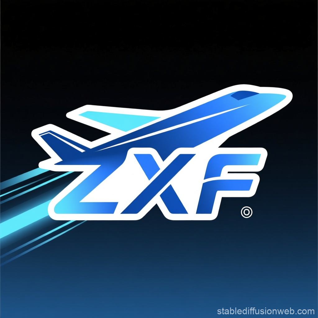 Futuristic ZXf Aircraft Logo Design
