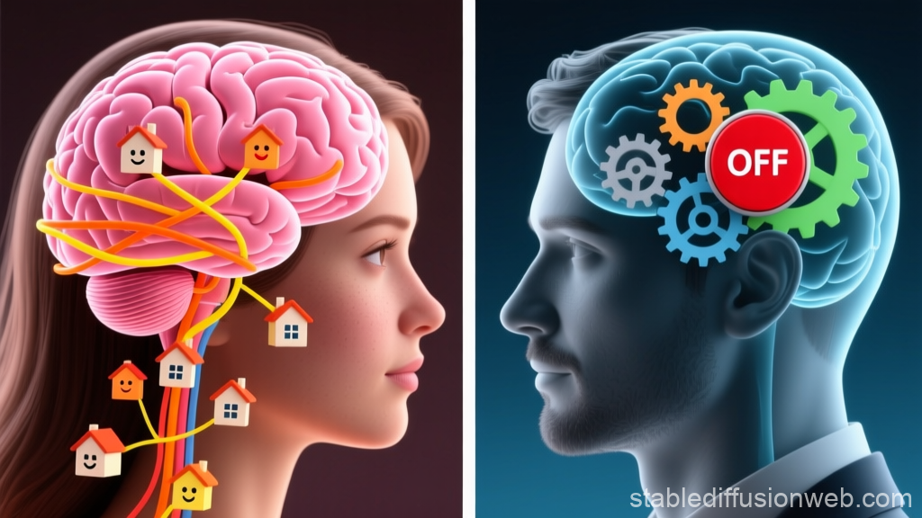 Gendered Brain Emotional vs Mechanical Concept