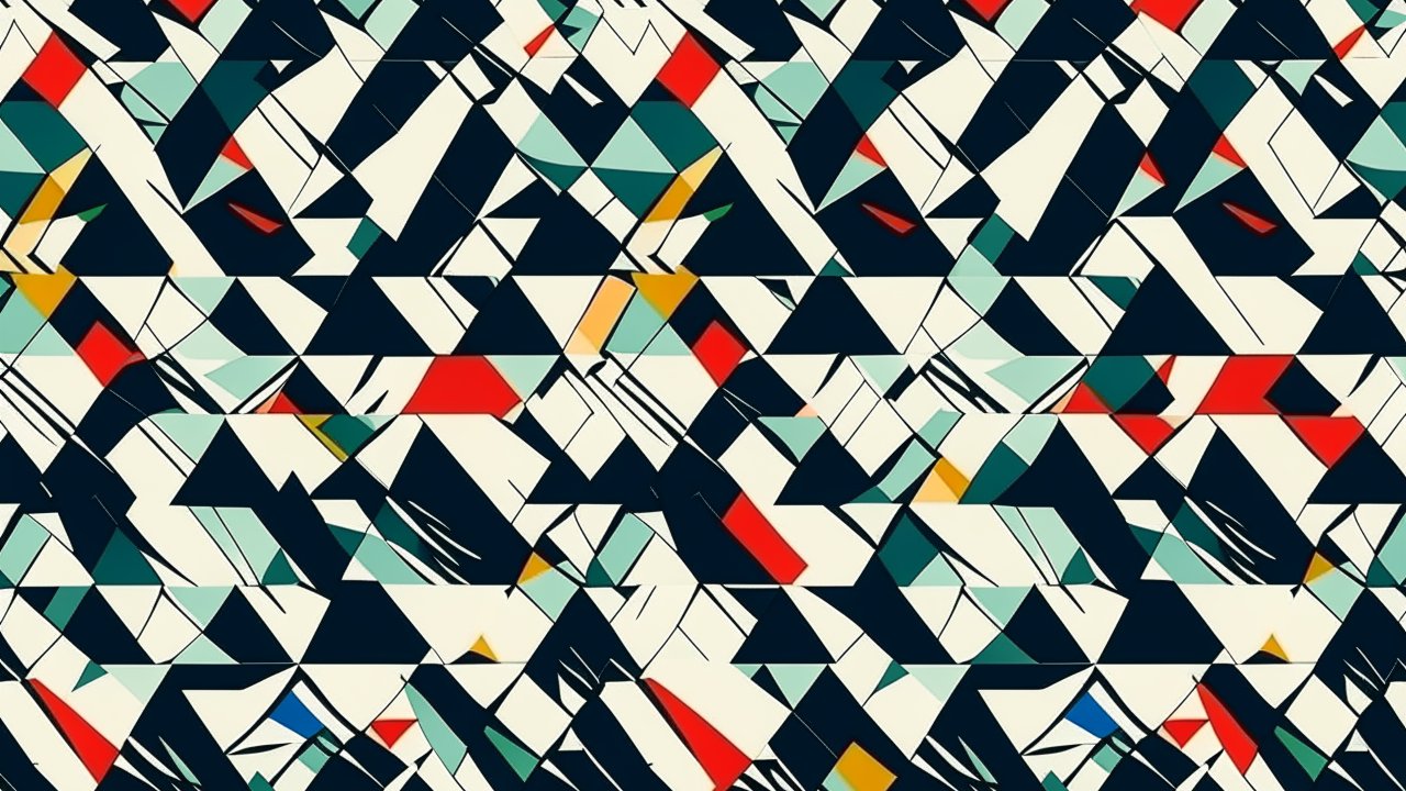 Geometric Abstract Pattern with Bold Colors