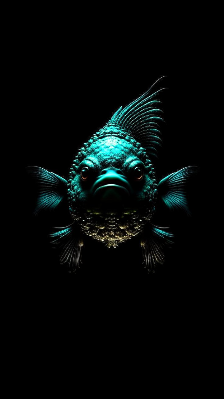 Glowing Aquatic Creature in Dark