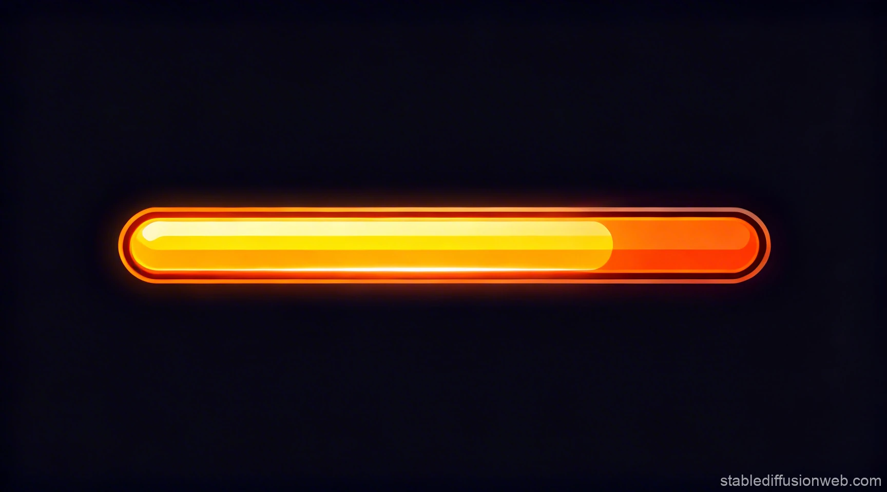 Glowing Orange Progress Bar on Dark Background