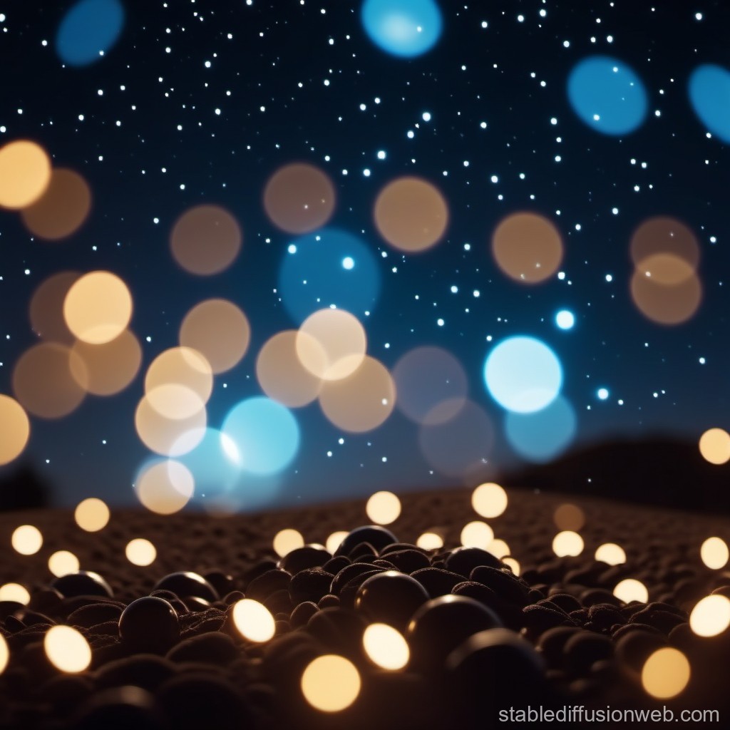 Glowing Orbs and Starry Night Bokeh