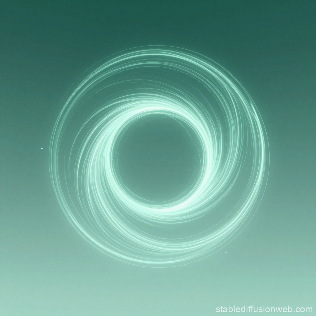 Glowing Teal Energy Spiral on Gradient Background