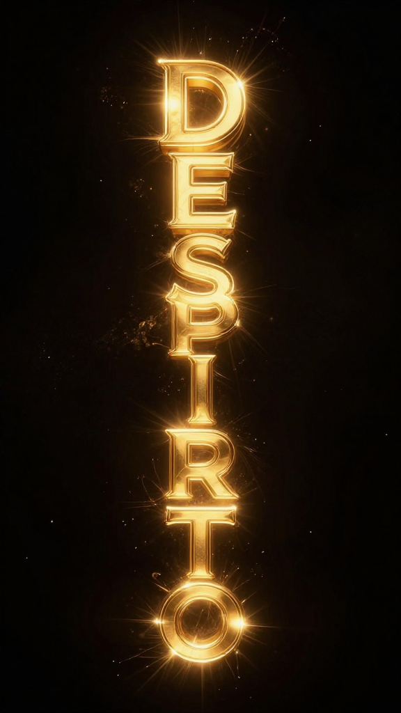 Golden Despierto Text with Radiant Glow